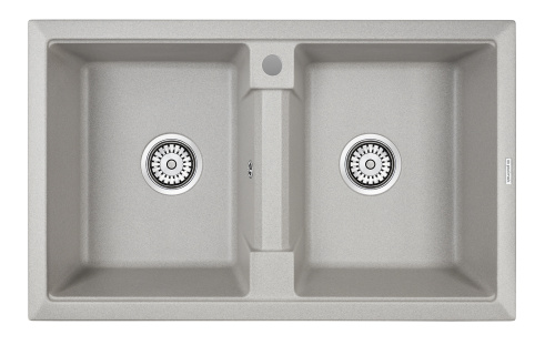 Мойка кухонная Paulmark TANDEM 80/2 PM238150-GR 81х50 серый